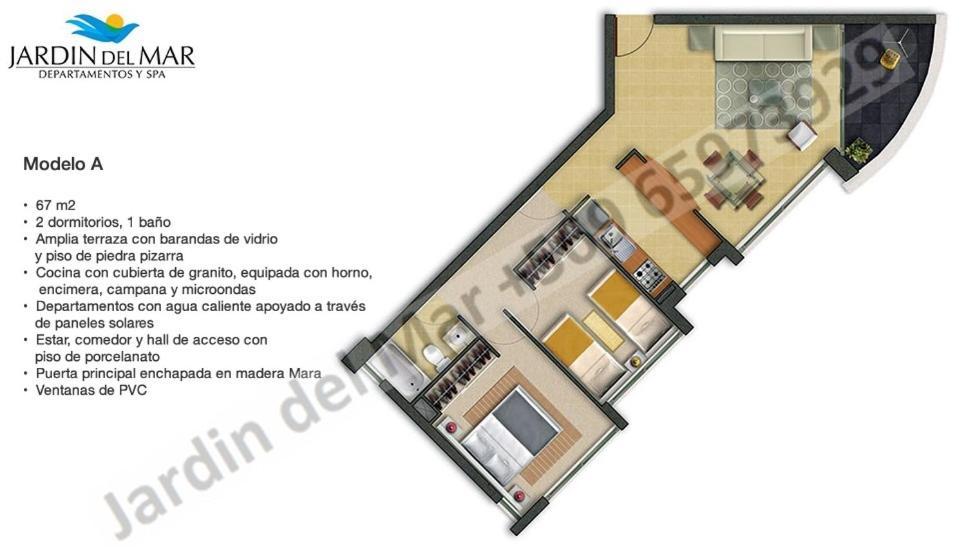 Piso 8 2d1b Vista Diagonal Al Mar Apartamento *